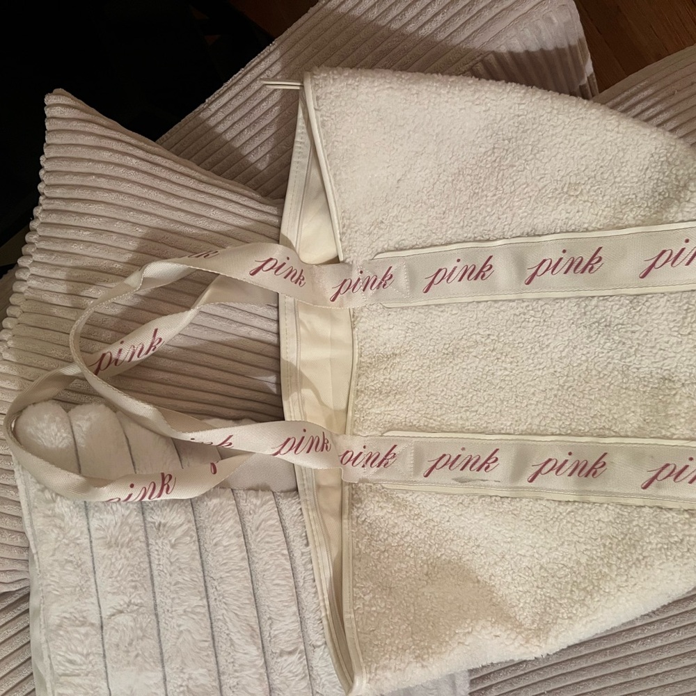 Pink Sherpa Tote Bag